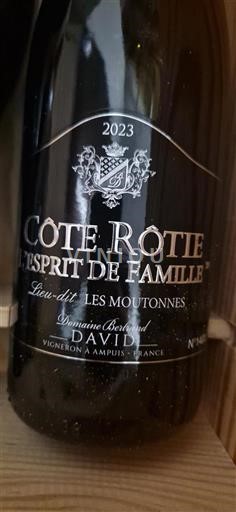 Valle del Rodano Côte-rôtie Domaine Bertrand David L'Esprit de Famille 2023