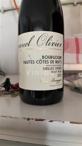 Bourgogne Hautes Côtes de Nuits Domaine Manuel Olivier Vieilles Vignes 2021