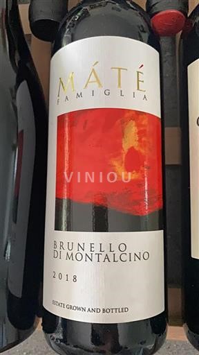 Tuscany Brunello di Montalcino Máté Famiglia 2018