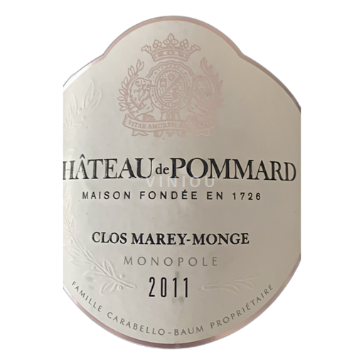 Burgundija Pommard Château Pommard Clos Marey-Monge 2011