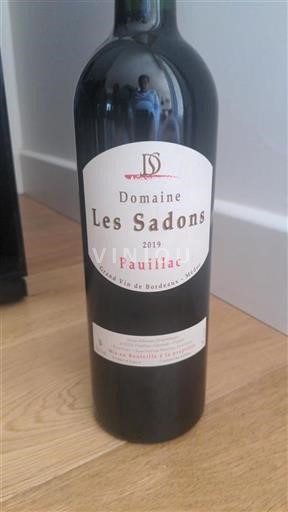 Bordéus Pauillac Domaine Les Sadons 2019