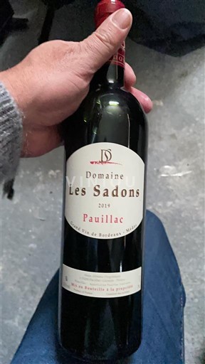 Bordeaux Pauillac Domaine Les Sadons 2019