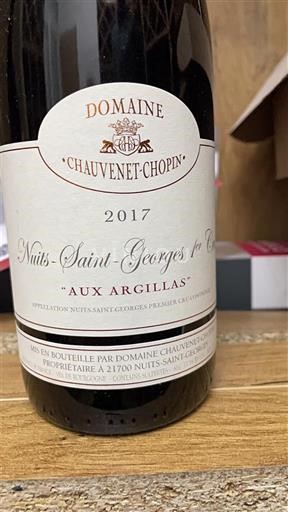 Borgoña Nuits-Saint-Georges Premier Cru Domaine Chauvenet-Chopin Aux Argillas 2017