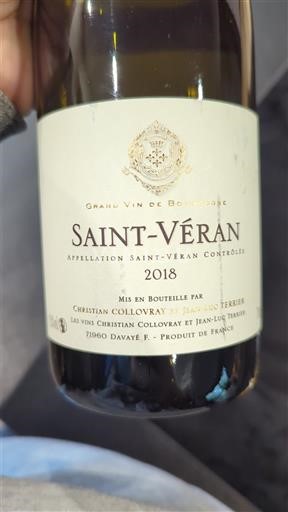 Borgoña Saint-Véran Christian Collovray et Jean-Luc Terrier 2018