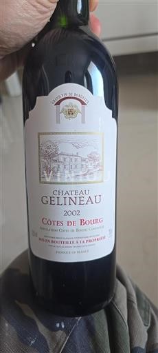 Bordeaux Côtes-de-bourg Château Gélineau 2002