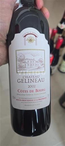 Bordeaux Côtes-de-bourg Château Gélineau 2002