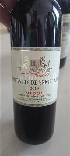 Bordeaux Médoc Les Hauts de Sestignan 2019