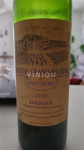 Bordeaux Château Grand Bourdieu 2010