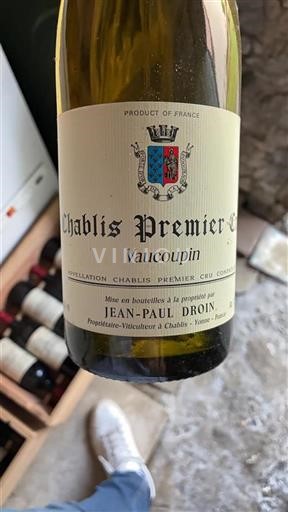 Borgonha Chablis Premier Cru Jean-Paul Droin Vaucoupin Não Sazonado