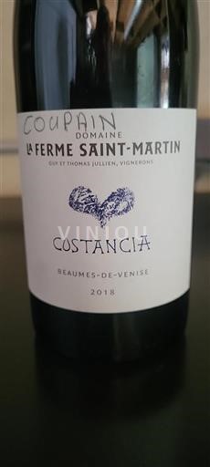 Rhônevallei Beaumes de Venise La Ferme Saint-Martin Costancia 2018