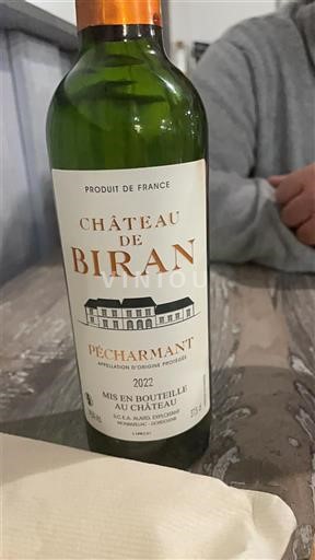 Sudoeste Pécharmant Château Biran 2022
