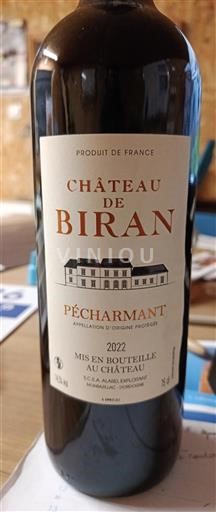 Sud-Vest Pécharmant Château Biran 2022