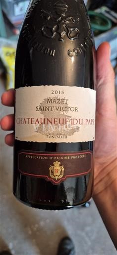 Rhônedalen Châteauneuf-du-Pape Mazet Saint Victor 2015
