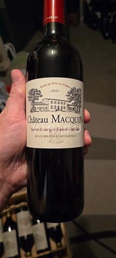 Bordeaux Saint-Georges-Saint-Émilion Château Macquin 2017