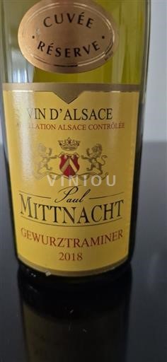 Alsace Grand Cru Château Paul Mittnacht Réserve 2018