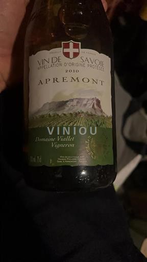 Savoie ja Bugey Apremont Domaine Philippe Viallet 2010