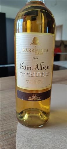 Sud-Ovest Pacherenc-du-vic-bilh Saint-Albert Barriques d'Or 2016