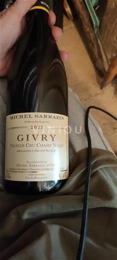 Bourgogne Givry Premier Cru Michel Sarrazin Premier Cru Champ Nalot 2022