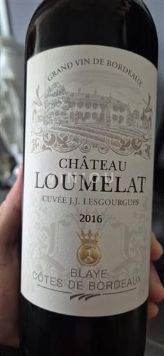 Bordeaux Blaye-côtes-de-bordeaux Château Loumelat J.J. Lesgourgues 2016