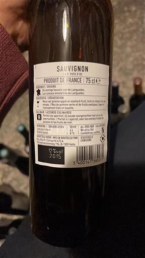 Languedoc-Roussillon Pays d'Oc Sauvignon 2015