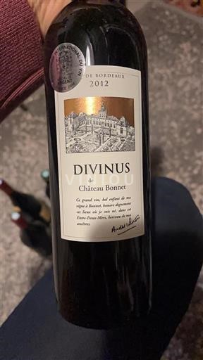 Vin Rouge sec Divinus Château Bonnet 2012 France Bordeaux Entre-deux-mers AOC