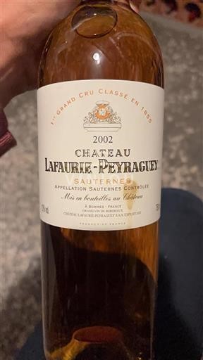 Bordeaux Sauternes Premier Cru Lafaurie-Peyraguey 2002