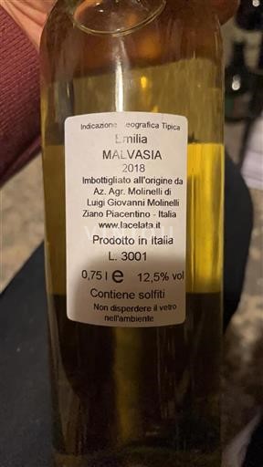 Emilia-Romagna Emilia Az. Agr. Molinelli MALVASIA 2018
