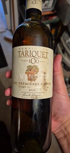 Sydväst Côtes de Gascogne Domaine Tariquet Les Premières Grives 2012