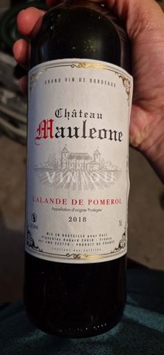 Bordeaux Lalande-de-Pomerol Château Mauleon 2018