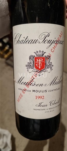 Bordeaux Moulis-en-Médoc Château Poujeaux 1992