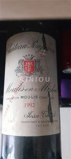 Bordeaux Moulis-en-Médoc Château Poujeaux 1992