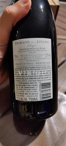 Rhônetal Châteauneuf-du-Pape Domaine La Janasse Chaupin 2020