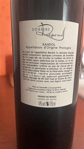 Provenza Bandol Domaine Deprad 2020
