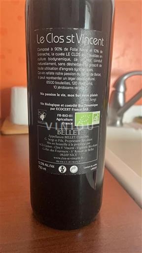 Provence Bellet Clos St. Vincent Le Clos 2019