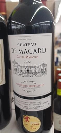 Bordeaux Bordeaux superiore Château Macard Padouin 2022