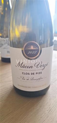 Borgoña Mâcon y Mâcon-villages Vignerons des Terres Secrètes Clos de Pize 2022