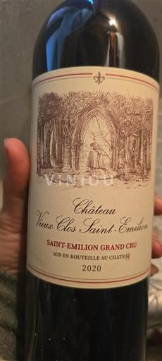 Bordeaux Saint-Émilion Grand Cru Château Vieux Clos Saint-Emilion 2020