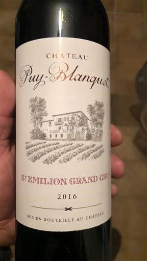Bordeaux Saint-Émilion Grand Cru Grand Cru Château Puy-Blanquet 2016