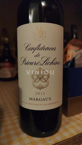 Bordeaux Margaux Prieuré-Lichine Confidences de Prieuré-Lichine 2014