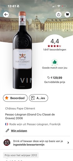 Bordeaux Pessac-Léognan Grand Cru Château Pape Clément 2006