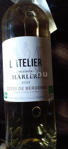 South West Côtes de Bergerac Maison Marlère L'Atelier 2022