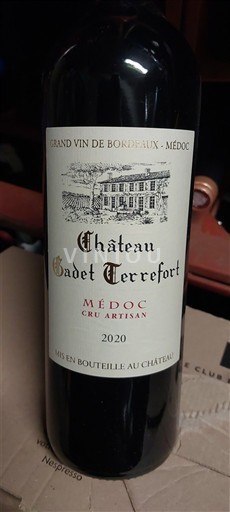 Bordeaux Médoc Cru Artisan Château Gadet Terrefort 2020