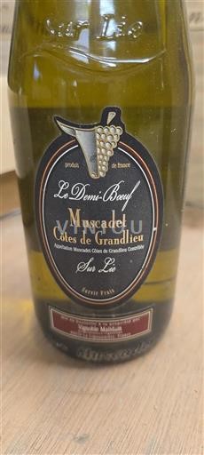 Loiredalen Muscadet-Côtes-de-Grand-Lieu Vignoble Malidain Le Demi-Boeuf Icke årgångsbetecknad