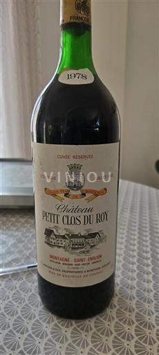 Bordeaux Montagne-Saint-Émilion Château Petit Clos du Roy Réservée 1978