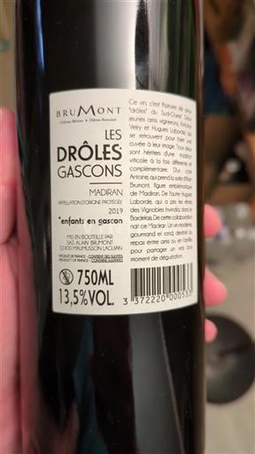Lounais-Ranska Madiran Brumont Les Drôles Gascons 2019