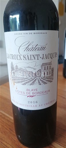 Bordeaux Blaye-Côtes-de-Bordeaux Château La Croix Saint-Jacques 2016