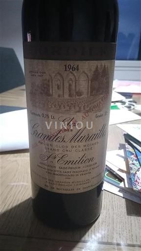 Bordeaux Saint-Émilion Grand Cru Clos des Grandes Murailles 1964