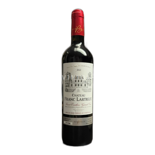 Vin Rouge sec Château Franc Lartigue 2022 France Bordeaux Saint-Émilion Grand Cru AOC Grand Cru