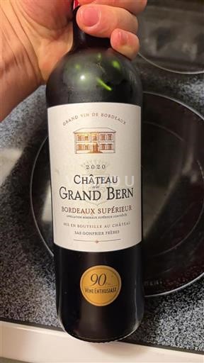 Bordeaux Bordeaux Supérieur Château Grand Bern 2020