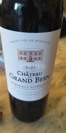 Bordeaux Bordeaux Supérieur Château Grand Bern 2020